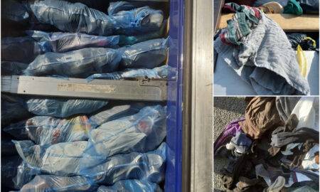Transport ilegal cu tone întregi de deșeuri textile, identificat la Vama Borș