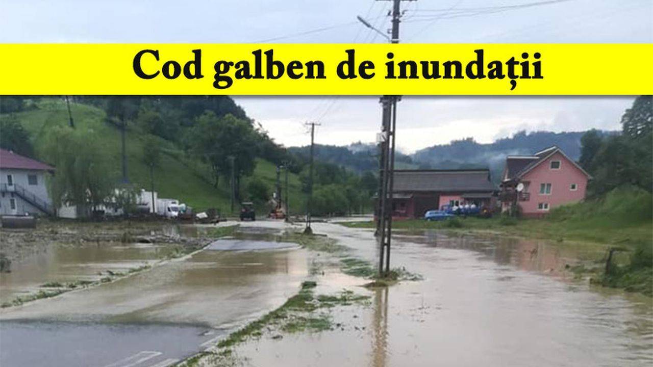 Cod galben de inundații în România