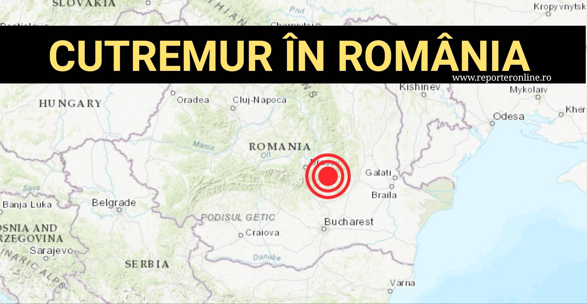 Mai multe cutremure au avut loc astăzi în România și Moldova