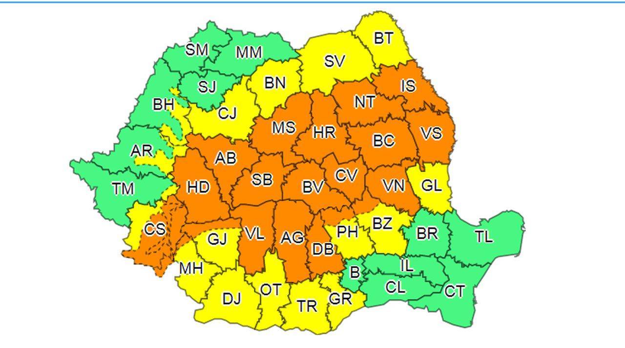 Alertă meteo! Ploile, descărcările electrice și grindina vor fi prezente în teritoriu