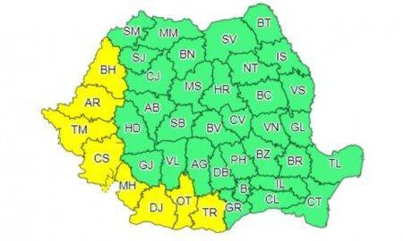 Opt județe din România intră în cod galben de caniculă