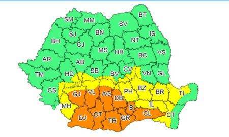 COD PORTOCALIU de vreme severă în România! ANM a emis o alertă meteo valabilă până sâmbătă