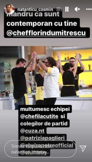 Cosmin Natanticu, mândru de Florin Dumitrescu! Ce mesaj i-a transmis, după câștigarea ediției speciale Chefi la cuțite