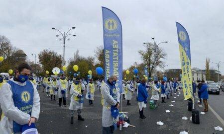 Un nou protest are loc în România. Lucrătorii din domeniul sănătății au ieșit în stradă