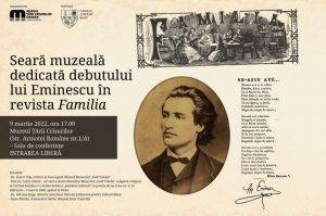 Debutul lui Eminescu în revista „Familia” celebrat la Muzeul Ţării Crişurilor (MTC)