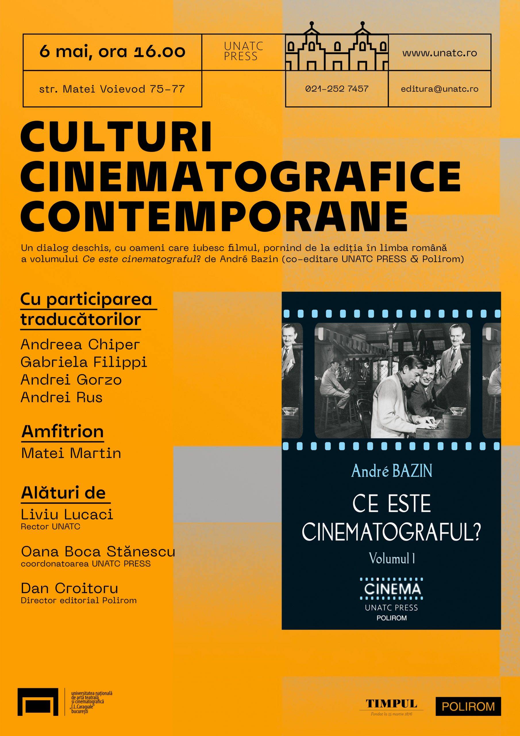 „Culturi cinematografice contemporane”, dezbatere pornind de la o carte esențială a cinemaului