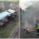 Căile ferate din România, tot mai periculoase. O locomotivă a luat foc în Sinaia, iar alta s-a răsturnat în Hunedoara