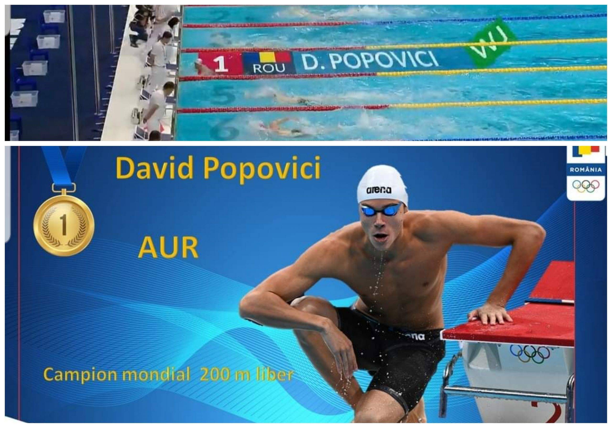 David Popovici face primele declarații după ce a câștigat medalia de aur la Campionatele Mondiale de Natație