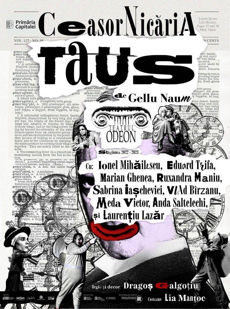 „Ceasornicăria Taus” de Gellu Naum, în regia lui Dragoș Galgoțiu, la Te
