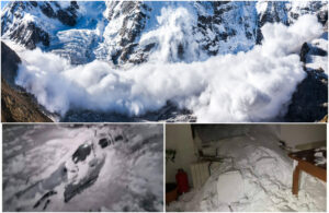 Avalanșă enormă în Munții Făgăraș. 60 de turiști sunt blocați în Cabana Capra, iar mașinile au fost distruse de furia zăpezii