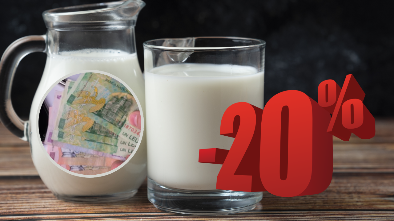 Vestea zilei! Laptele românesc se ieftinește cu 20%: Decizia marilor retaileri
