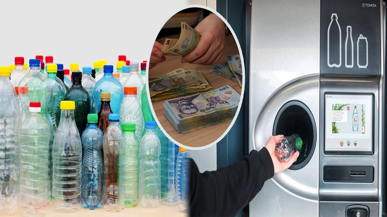Faci bani în România din reciclare: 50 de bani pentru fiecare sticlă returnată. Un nou ambalaj inclus în program