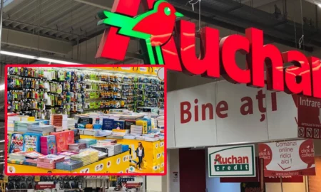Vești bune pentru clienții Auchan! Ofertă specială dedicată elevilor. Auchan donează 100.000 de lei pentru susținerea educației