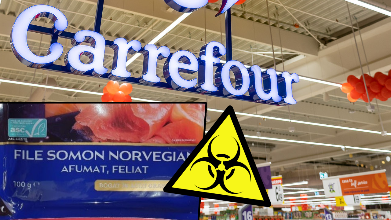 Alertă la Carrefour! Retragere de pe piață a fileurilor de somon norvegian din cauza unei potențiale infecții cu Listeria