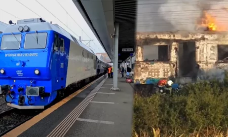 Incendiu de proporții la trenul Regio în Oradea: 20 de pasageri evacuați. Intervenția rapidă a pompierilor previne tragedia