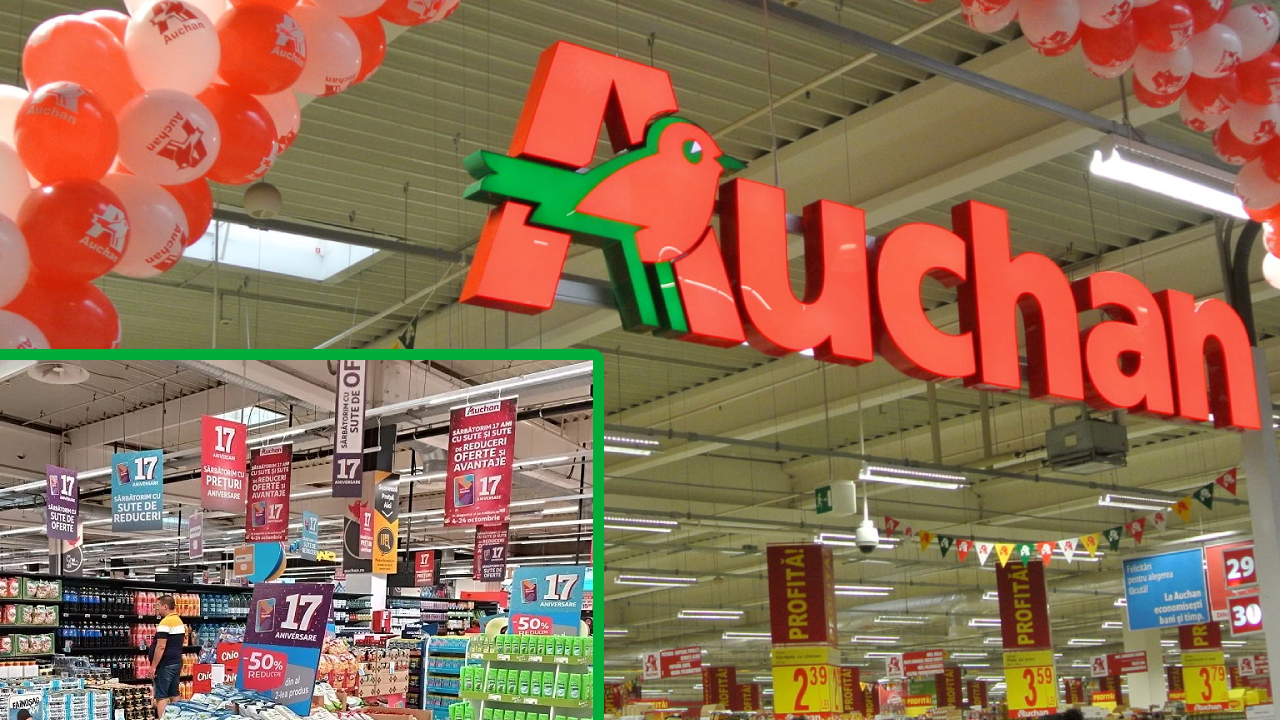 Auchan pregătește o revoluție în retail! Prețuri accesibile pentru românii cu venituri mici, magazine de tip discount