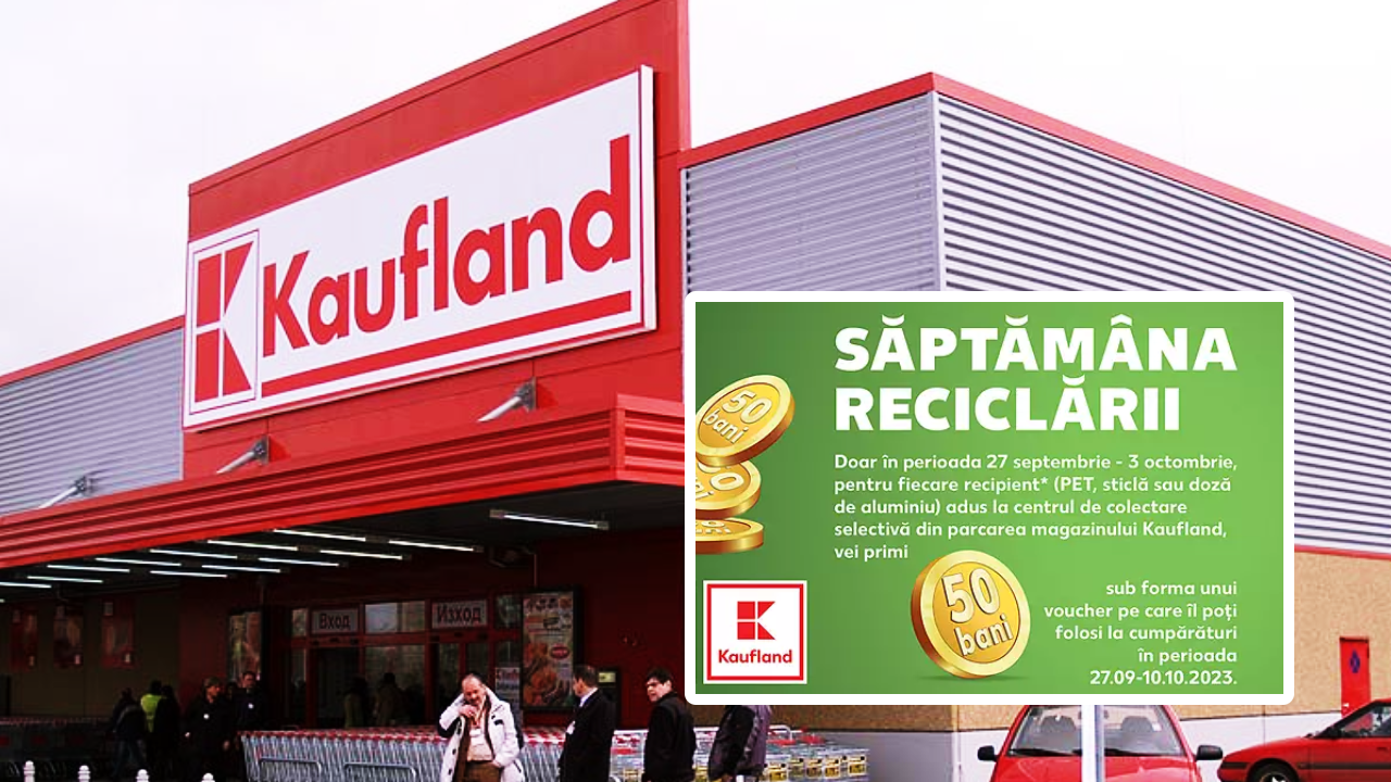 Kaufland oferă bani românilor! Cum poți să faci 50 de bani pentru fiecare pet reciclabil, cozile sunt impresionante