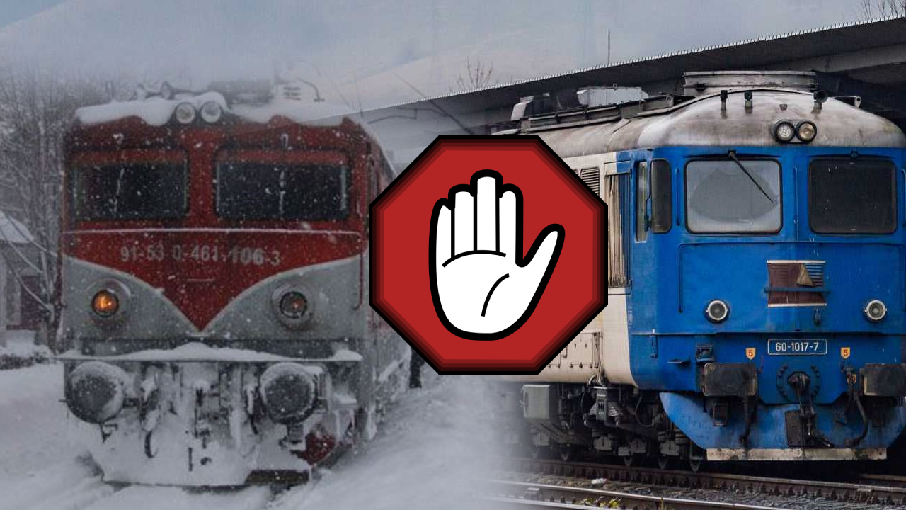 Peste 20 de trenuri anulate din cauza condițiilor meteo! Ce trebuie să facă pasagerii