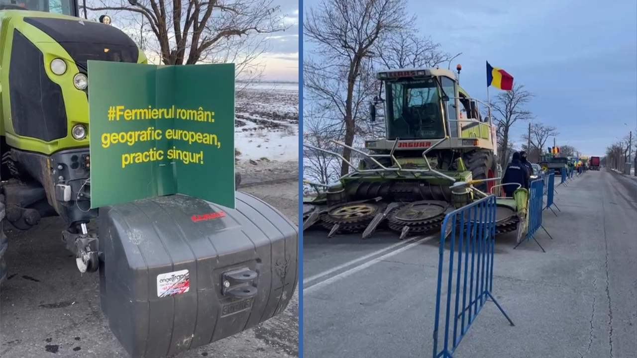 Haos la granița Româno-Ucraineană. Fermierii români au blocat complet trecerea de frontieră. Blocada continuă