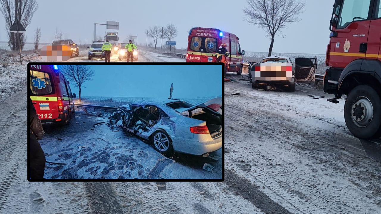 Tragedie pe "Drumul Morţii"! Tânăr de 23 de ani decedat în coliziunea dintre două TIR-uri și două Mașini