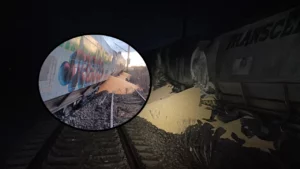 Incident feroviar major în stația leu! Un tren cu cereale a deraiat