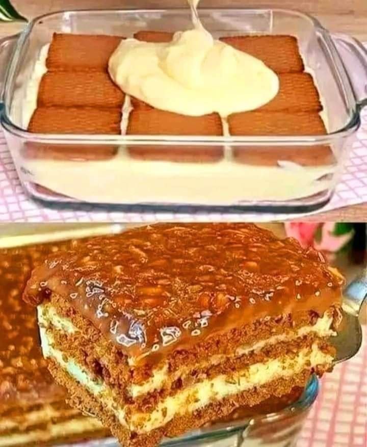 Tort de casa cu biscuiti