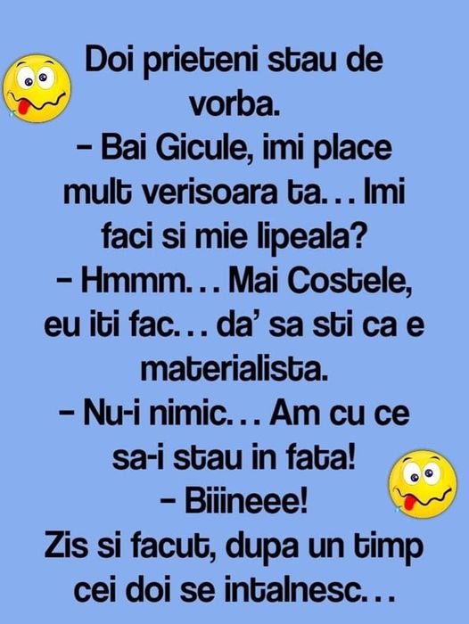 Doi prieteni stau de vorba.