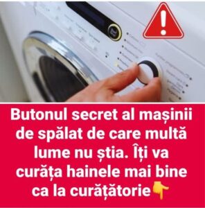 Butonul secret al mașinii de spălat de care multă lume nu știa. Îți va curăța hainele mai bine ca la curățătorie