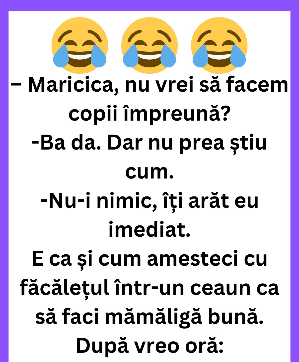 Maricica nu stie cum se fac copiii