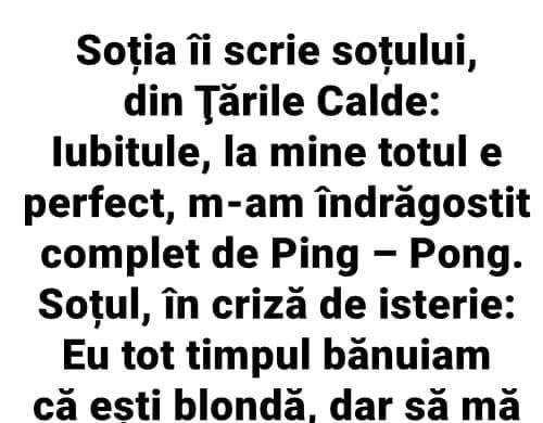 Sotia ii scrie sotului din tarile calde: