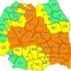 Alertă meteo: Cod portocaliu și cod galben pentru ploi torențiale.