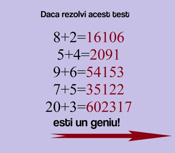 Testul de geniu care a dat peste cap internetul: rezolvi-l și demonstrează-ți inteligența extraordinară!