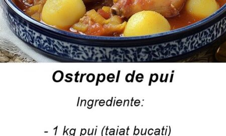 Rețetă tradițională de Ostropel de pui explicată pas cu pas