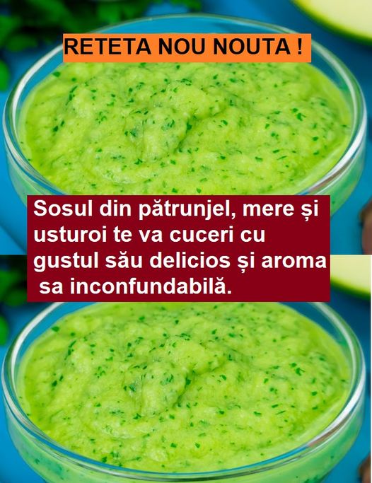 RETETA NOU NOUTA ! Sosul din pătrunjel, mere și usturoi te va cuceri cu gustul său delicios și aroma sa inconfundabilă.