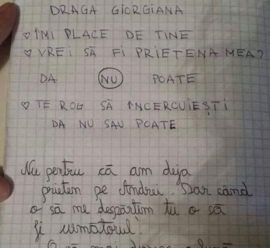 Răspunsul Surprinzător al unei Eleve la Declarația de Dragoste a Colegului: „Tu o să fii următorul!”