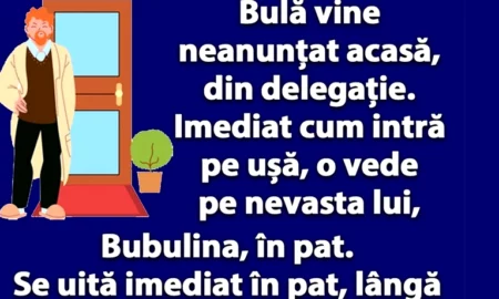 Bancul de miercuri | Bulă vine neanunțat acasă, din delegație