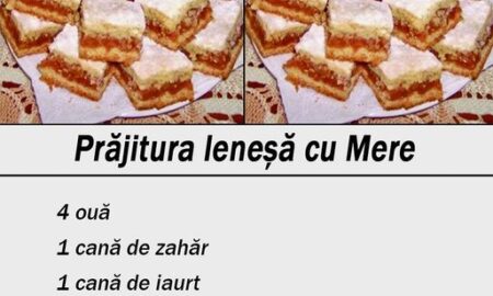 Prăjitura leneșă cu mere 🍏—Deliciu rapid și aromat!