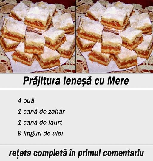 Prăjitura leneșă cu mere 🍏—Deliciu rapid și aromat!