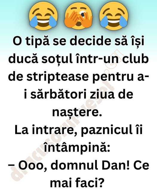 O tipă hotărăște să își ducă soțul într-un club de striptease