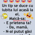 Un tip se duce cu iubita lui acasă la el.