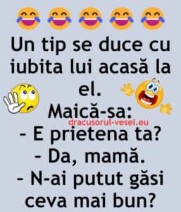 Un tip se duce cu iubita lui acasă la el.