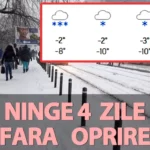 Orașul din România în care va ninge 4 zile fără oprire, potrivit meteorologilor Accuweather